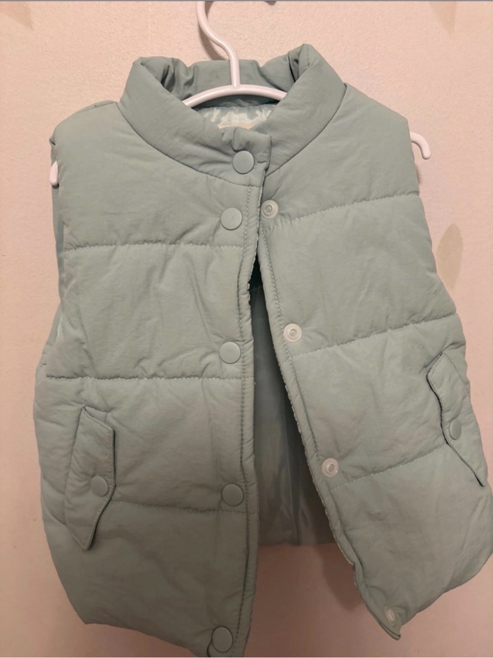 Jessica Simpson Kids Quilted Vest in Mint Green